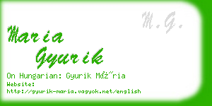 maria gyurik business card